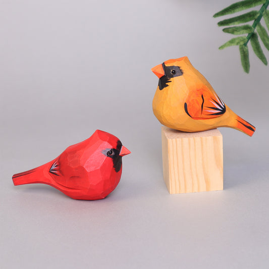 HM001 Hand Carved Cardinal (Two Birds)