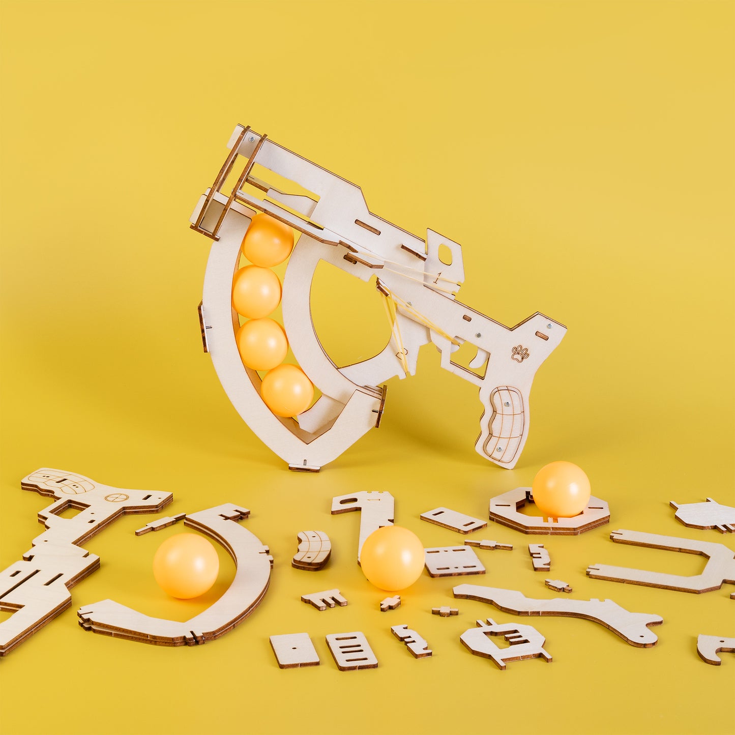 ST083 DIY Wooden Ball Launcher Kit