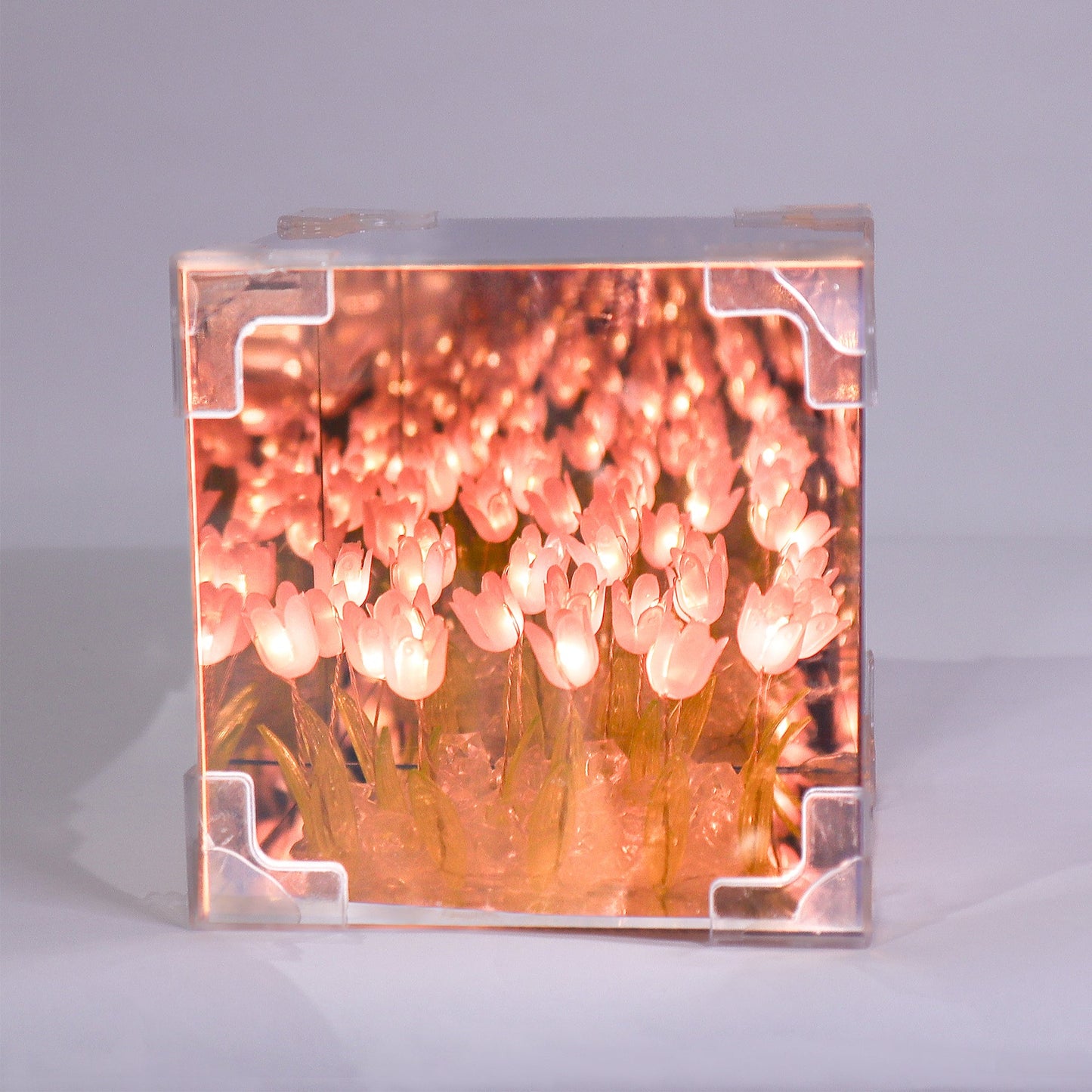 CF014 Tulip Mirror LED Night Light - Pink