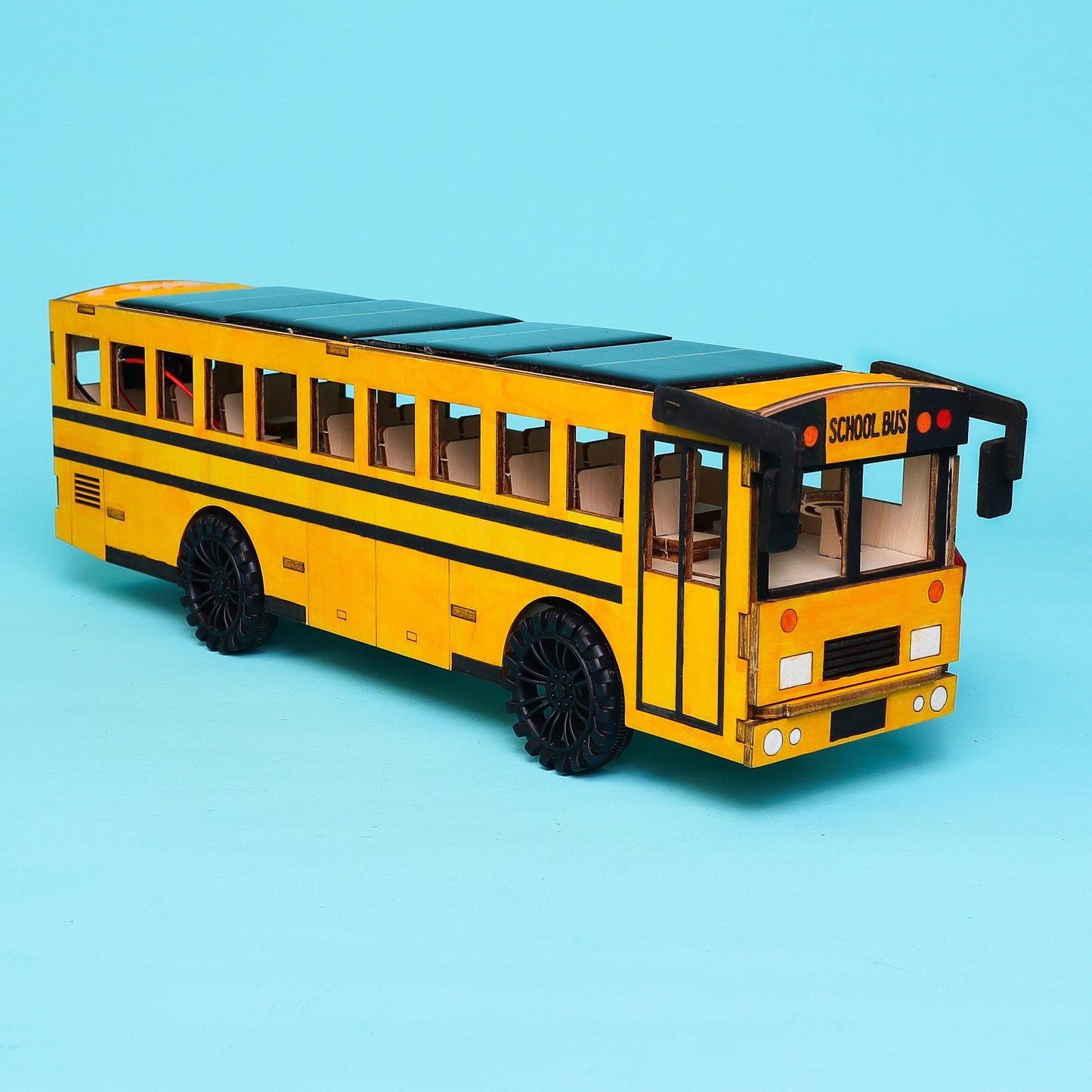 ST064 Dual Battery and Solar Powered School Bus STEM Kit