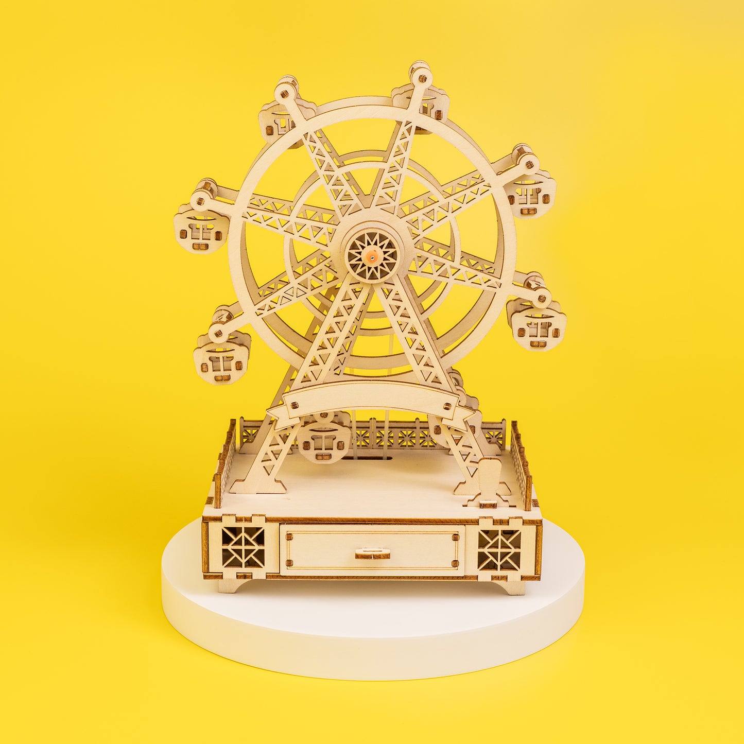 ST073 DIY Wooden Ferris Wheel Music Box Kit