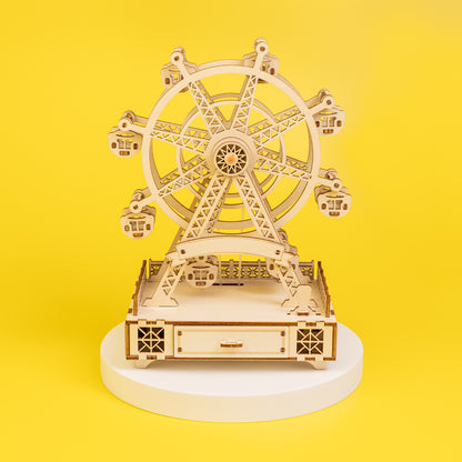 ST073 DIY Wooden Ferris Wheel Music Box Kit