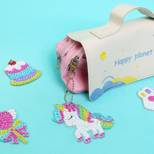 CF027 Adorable Keychains Diamond Art Kit – Unicorn (Set of 15)