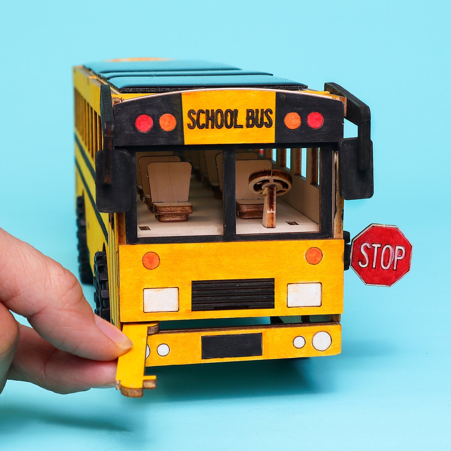 ST064 Dual Battery and Solar Powered School Bus STEM Kit