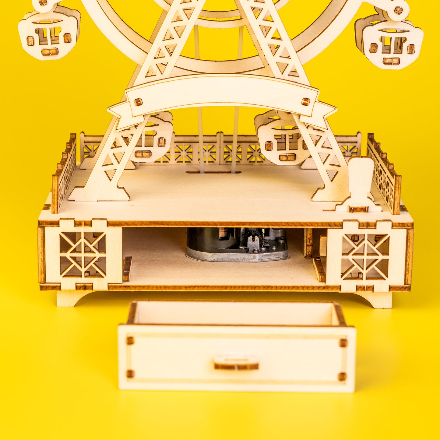 ST073 DIY Wooden Ferris Wheel Music Box Kit