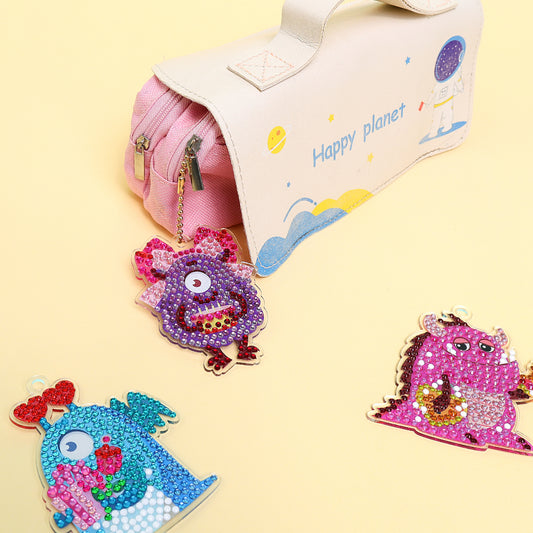 CF029 Adorable Keychains Diamond Art Kit – Monsters (Set of 15)