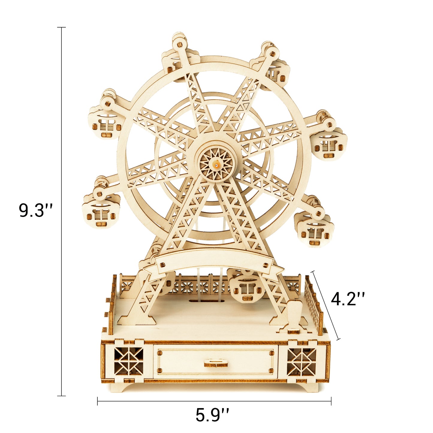 ST073 DIY Wooden Ferris Wheel Music Box Kit