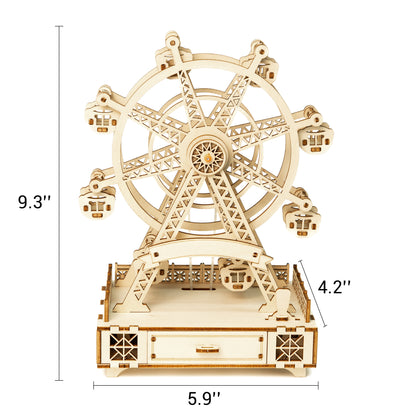 ST073 DIY Wooden Ferris Wheel Music Box Kit
