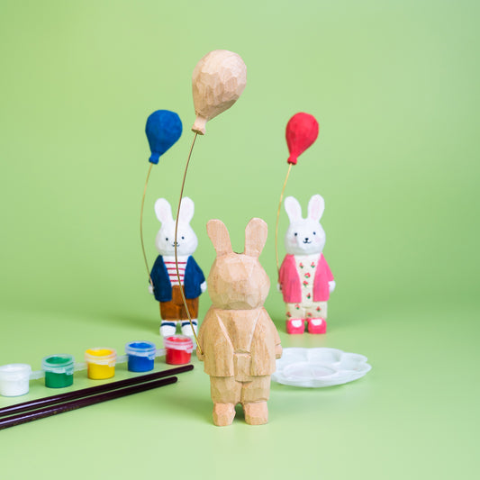 CF035 DIY Wooden Bunny Balloon Painting Kit