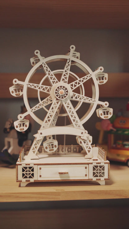 ST073 DIY Wooden Ferris Wheel Music Box Kit
